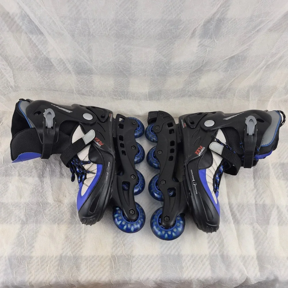 XS To The Max Inline Skates Mens Size 9 Black Blue Comfort Flex Roller Blades